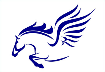 Pegasus Winged Horse Logo